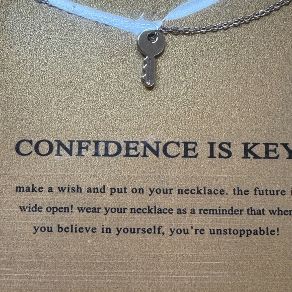 Symbolic Silver Key Necklace - Confidence - Picture 5 of 5